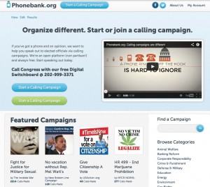 Phonebank Homepage